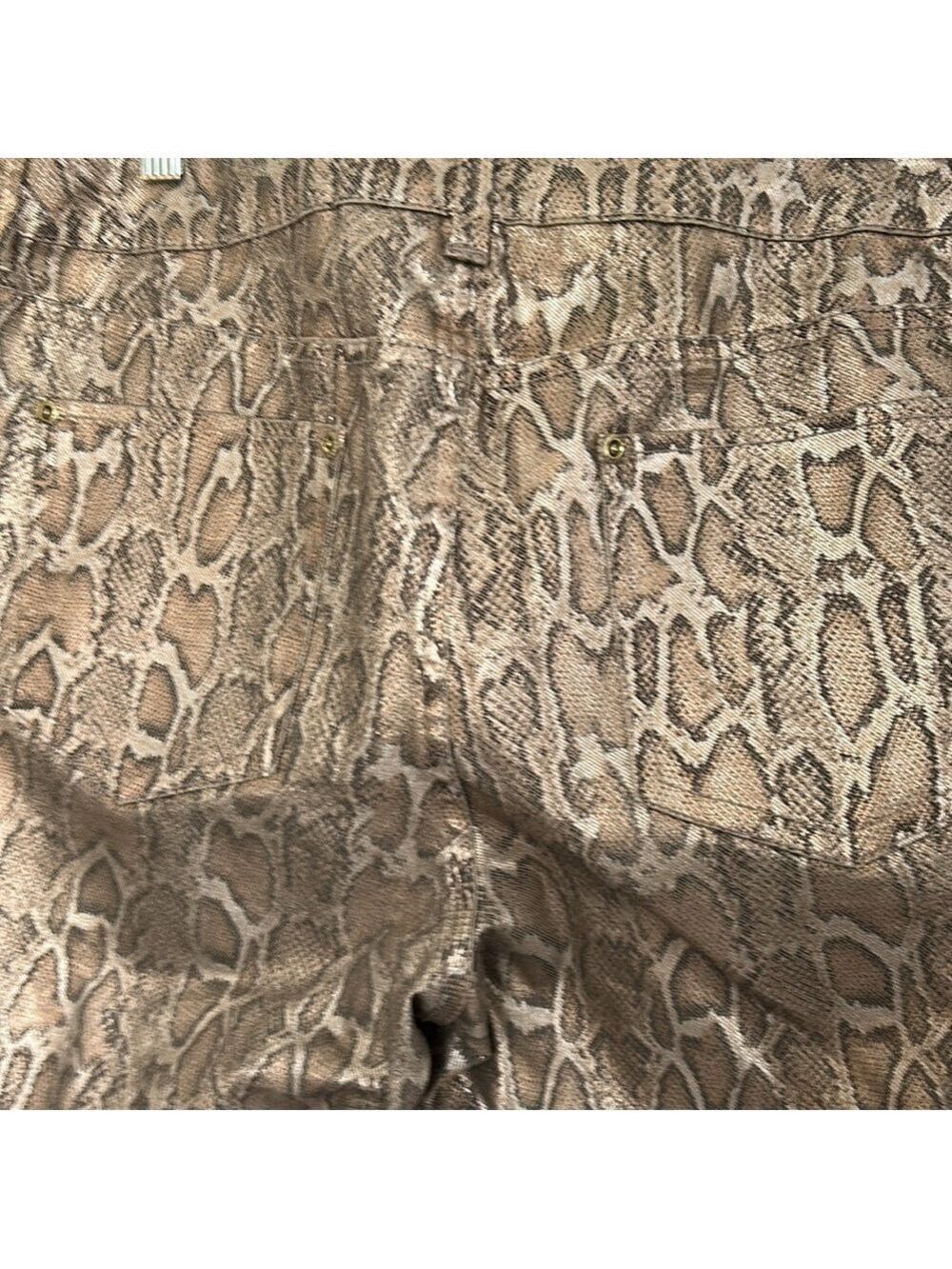 Chico’s Platinum Denim Jeans in Snakeskin Print - Picture 6 of 7